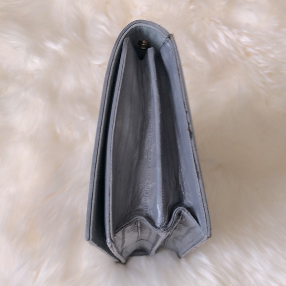Eel skin leather vintage clutch with strap. Unbranded - Picture 9 of 12